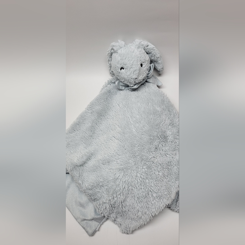 MON LAPIN Gray Plush Elephant Lovey Security Baby Blanket LARGE 27" X 27"